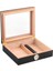 Siyah Camlı Kısa Humidor Puro Kutusu RC06SY 3