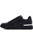 Erkek Siyah Bağcıklı Kalın Tabanlı Deri Sneaker 25SFD694318 2