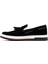 Erkek Siyah Püsküllü Süet Deri Casual Loafer 25SFD681110 2