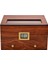 Sedir Ağacı Camlı Çekmeceli Humidor Puro Kutusu RC56 1