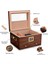 Sedir Ağacı Camlı Çekmeceli Humidor Puro Kutusu RC56 3