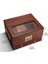 Sedir Ağacı Camlı Çekmeceli Humidor Puro Kutusu RC56 4