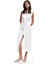 x Sima Tarkan - Drape Detaylı Kolsuz Uzun Gömlek Elbise 5SAK80320PW 1