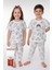 Özel Kalemli Boyanabilir Kısa Kollu Çocuk Pijama Takımı 012X 3