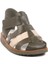 Haki Bej Cırtlı Hafif Unisex Çocuk Sandalet 17370 B 3