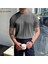 Füme-Haki-Gri 3'lü Erkek Yuvarlak Yaka Örme T-Shirt 3