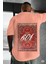 Erkek Pembe Yetim Kol Oversize Carpet Baskılı Tshirt 1