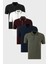 Pamuklu Slim Fit Şerit Detaylı Düğmeli Polo Yaka 5'li Paket T Shirt Erkek T Shirt 5902118S5 1