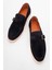 Erkek Hafif Tabanlı Toka Detaylı Loafer Gerçek Süet Deri Cr 2406 Lacivert 5