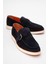 Erkek Hafif Tabanlı Toka Detaylı Loafer Gerçek Süet Deri Cr 2406 Lacivert 2