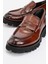 Erkek Casual Kalın Taban Loafer Ayakkabı Gerçek Deri Mc 20228 Taba 3