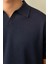 Erkek Lacivert Patlı Kısa Kollu Polo Yaka Triko T-Shirt 4