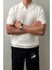 Erkek Beyaz Patlı Kısa Kollu Polo Yaka Triko T-Shirt 2