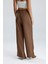 Beli Lastikli Yandan Cepli Pantolon - Açık Kahve 5