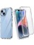iPhone 14 Uyumlu Kılıf Ön Arka 360 Koruma Arka Sert Mika Ön Silikon Şeffaf 1