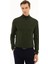 Erkek Haki Slim Fit Yarım Balıkçı Basic Triko Kazak 50229754-VR027 1