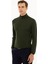 Erkek Haki Slim Fit Yarım Balıkçı Basic Triko Kazak 50229754-VR027 3