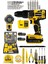 58V 8AH Çift Torq Lion Batarya Metal Şanzıman Turbo Şarjlı Darbeli Matkap + Full Tamir Set Garanti 1