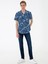 Erkek İndigo Slim Fit Uzun Kollu Gömlek 50233306-VR028 5