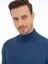 Erkek İndigo Slim Fit Yarım Balıkçı Basic Triko Kazak 50237040-VR028 2