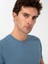 Erkek İndigo Bisiklet Yaka Slim Fit T-Shirt 50240270-VR028 2