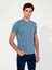 Erkek İndigo Bisiklet Yaka Slim Fit T-Shirt 50240270-VR028 3