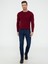 Erkek Bordo Slim Fit Bisiklet Yaka Basic Triko Kazak 50237050-VR014 5