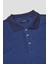 Erkek Lacivert Polo Yaka Desenli Kısa Kollu T-Shirt 3