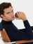 Erkek Lacivert Slim Fit Yarım Balıkçı Basic Triko Kazak 50245057-VR033 2