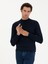Erkek Lacivert Slim Fit Yarım Balıkçı Basic Triko Kazak 50245057-VR033 3