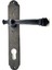 Antika Tarz Dekoratif Pirinç Taşra Banyo Kapı Kolu - 220X35 Mm, Oksit 1