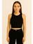 2025 Summer Kısa Kolsuz Crop %95 Pamuk %5 Elastan Slim Fit 1