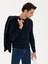 Erkek Lacivert Slim Fit Bisiklet Yaka Basic Triko Kazak 50245040-VR033 1