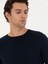 Erkek Lacivert Slim Fit Bisiklet Yaka Basic Triko Kazak 50245040-VR033 2