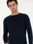 Erkek Lacivert Slim Fit Bisiklet Yaka Basic Triko Kazak 50245040-VR033 3
