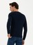 Erkek Lacivert Slim Fit Bisiklet Yaka Basic Triko Kazak 50245040-VR033 5