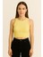 2025 Summer Kısa Kolsuz Crop %95 Pamuk %5 Elastan Slim Fit 1