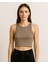 2025 Summer Kısa Kolsuz Crop %95 Pamuk %5 Elastan Slim Fit 1
