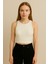 2025 Summer Kısa Kolsuz Crop %95 Pamuk %5 Elastan Slim Fit 1