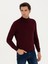 Erkek Bordo Slim Fit Pamuk Karışımlı Balıkçı Yaka Basic Triko Kazak 50245058-VR014 1