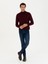 Erkek Bordo Slim Fit Pamuk Karışımlı Balıkçı Yaka Basic Triko Kazak 50245058-VR014 4