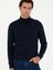Erkek Lacivert Slim Fit Balıkçı Yaka Basic Triko Kazak 50245058-VR033 3