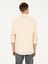 Erkek Turuncu Keten Karışımlı Slim Fit Uzun Kollu Gömlek 50247552-VR051 5