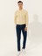 Erkek Sarı Keten Karışımlı Slim Fit Uzun Kollu Gömlek 50247552-VR044 4