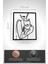 Kadın ve Kedi Silüetli Tek Çizgi Duvar Dekoru | Minimalist Modern Çerçeve Tasarım 3