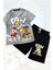 Paw Patrol Baskılı Gri Tişört ve Siyah Şort Yazlık Çocuk Takım 2