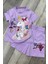 Unicorn Baskılı Lila Tişört ve Şort Kız Çocuk Yazlık Takım 3