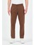 Theseason Erkek Tarçın Kahve Pamuklu Keten Görünümlü Beli Bağcıklı Relaxed Fit Yazlık Chino Pantolon 1