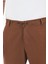 Theseason Erkek Tarçın Kahve Pamuklu Keten Görünümlü Beli Bağcıklı Relaxed Fit Yazlık Chino Pantolon 2