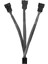 SLX-F301 3to1 3*male 4pin+1*female 4pin 10CM Örgülü 360MM Cpu Fan Birleştirme Kablosu 3